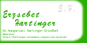 erzsebet hartinger business card